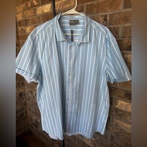 ASOS Men’s Shirt 3XL — Light Blue with White Vertical Stripes (NWT)
